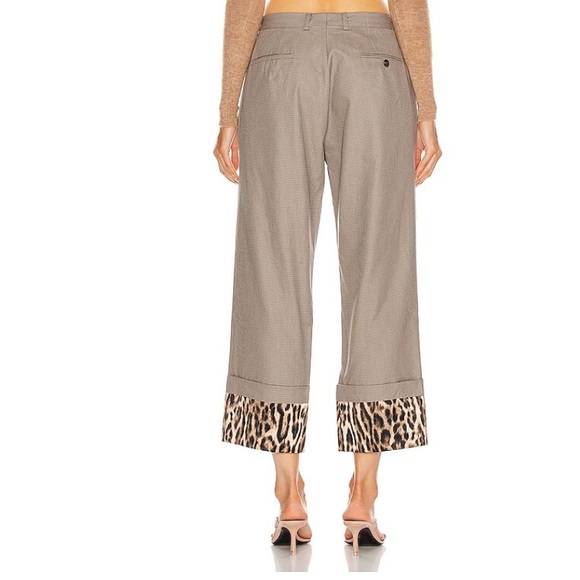 R13 Women’s Mini Houndstooth Trousers With Fold-over Cuffs - Picture 5 of 15